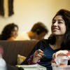 student working in the Honors Lounge.