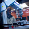 Engineering student utilizing the technology in the IDEAS Hub.