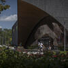 a shot of the outside of Charles Library on Main Campus. 