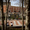 Temple campus on a sunny spring day