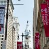 a shot outside of Terra Hall in Center City Philadelphia facing City Hall.